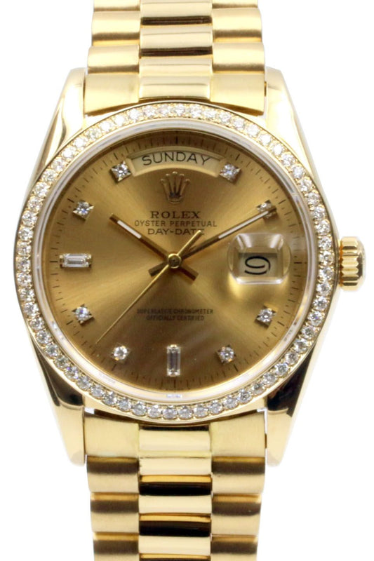Rolex Presidential 36mm Diamond Dial And Bezel. Dial Has Damage Marks On It 18038