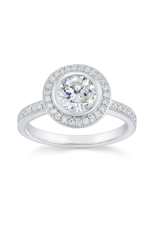 Platinum Diamond Engagement Ring, 1.01 ct