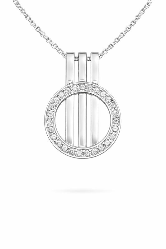 18K White Gold Diamond Pendant, 0.35 ct