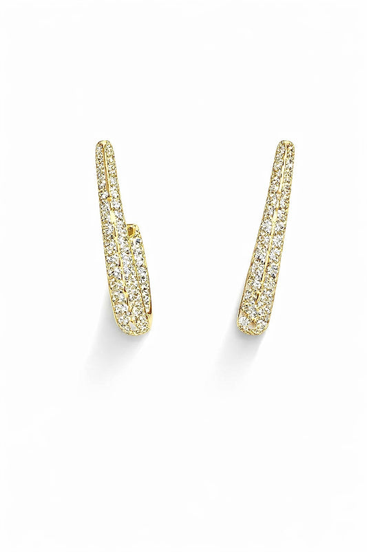 Yellow Gold Diamond Earrings