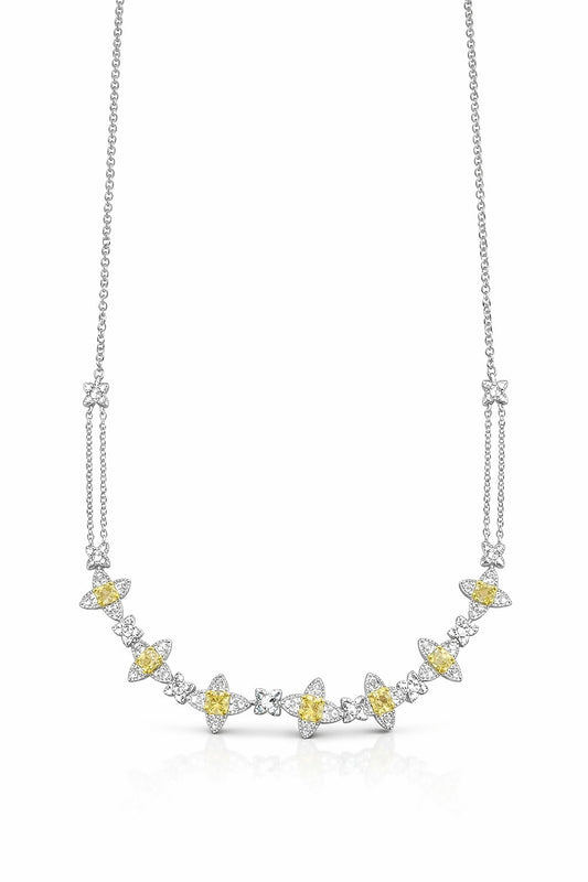 18K White Gold Diamond Necklace, 2.61 ct