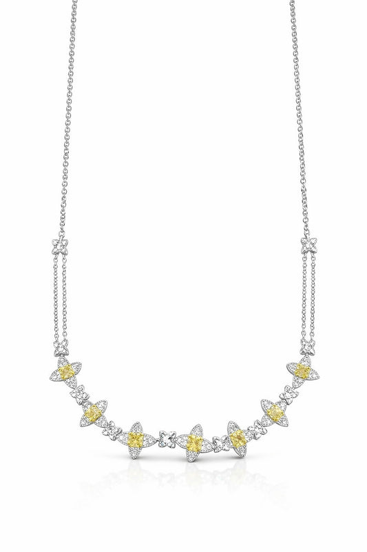 18K White Gold Diamond Necklace, 2.61 ct
