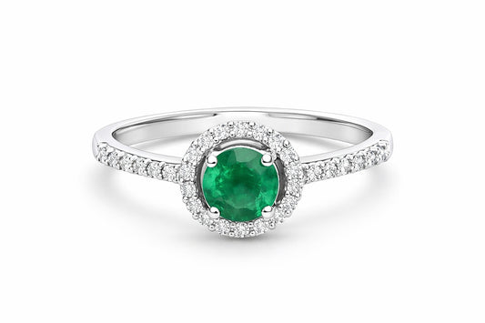 14K White Gold Ruby and Diamond Ring, 1.08 ct