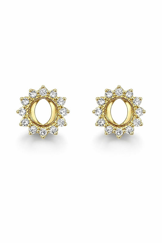 14K Yellow Gold Diamond Earring Jackets, 0.25 ct
