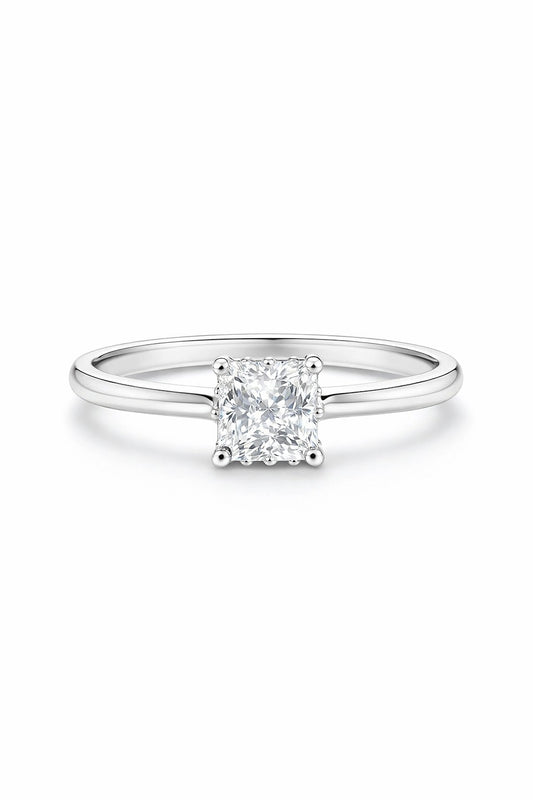 14K White Gold Diamond Remount Ring Setting, 0.12 ct