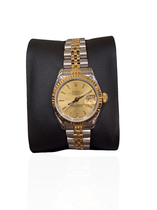 Rolex Datejust 28mm Two Tone Champagne Dial