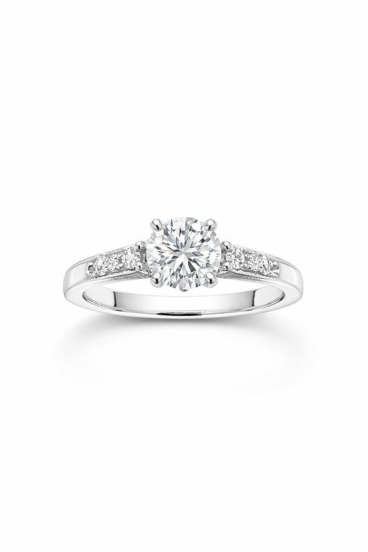 Round Diamond Solitaire Ring, 1.01 ct