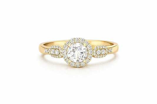 14K Yellow Gold Diamond Engagement Ring, 1.01 ct