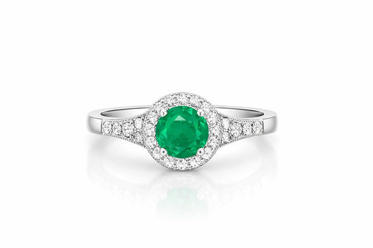 18K White Gold Emerald and Diamond Ring, 2.75 ct