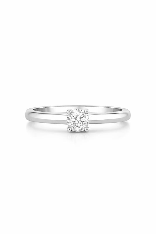 14K White Gold Diamond Accent Semi-Mounting, 0.04 ct