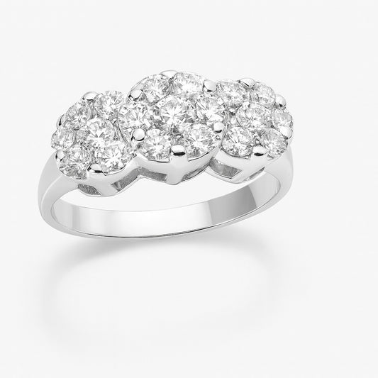14K White Gold Diamond Engagement Ring, 1.00 ct