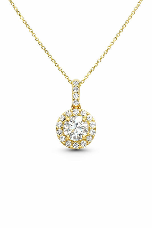 14K Yellow Gold Diamond Pendant, 1.16 ct