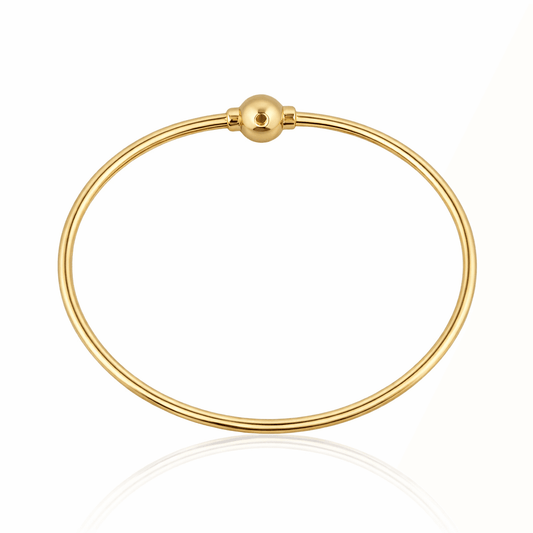 14kt yellow gold 1 ball Cape Cod style bracelet