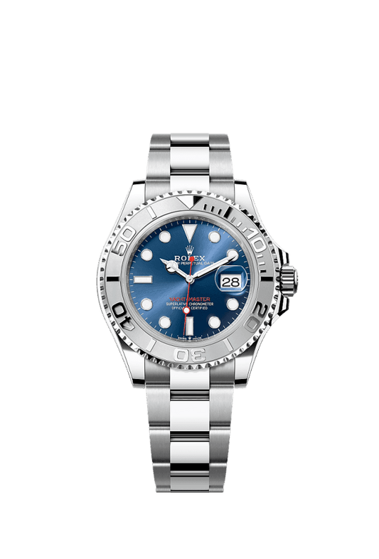 Rolex Yacht-Master Stainless Steel Platinum Bezel Blue Dial Watch 126622