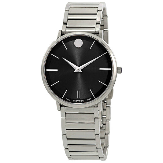 Movado Movado Ultra Slim Black Dial Men's Watch 607167
