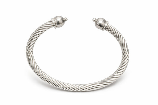 Sterling Silver thick twisted Cape Cod style cuff