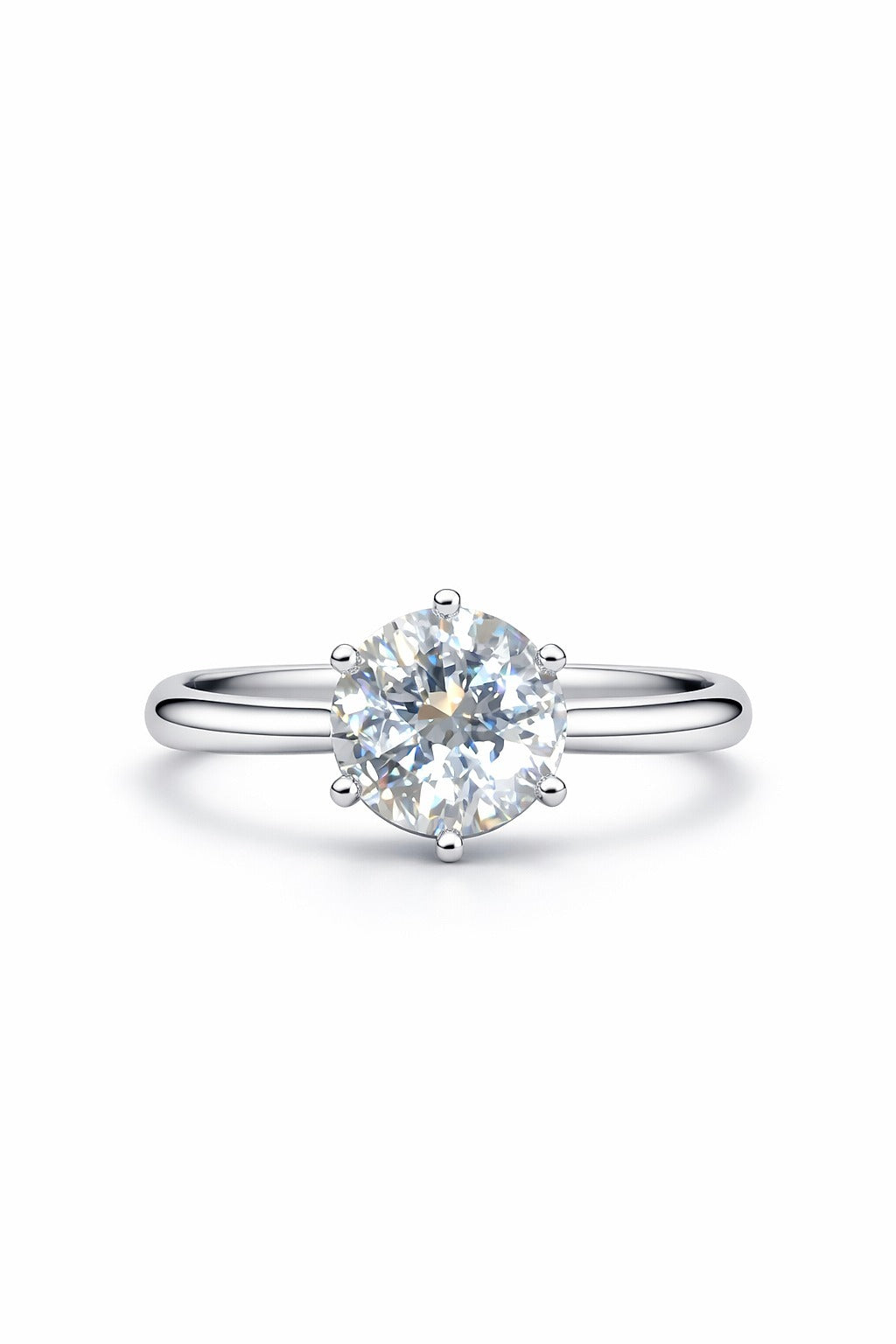 14K White Gold Natural Diamond, 3.00 ct