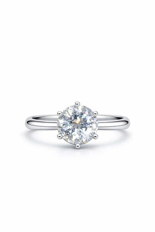 14K White Gold Natural Diamond, 3.00 ct