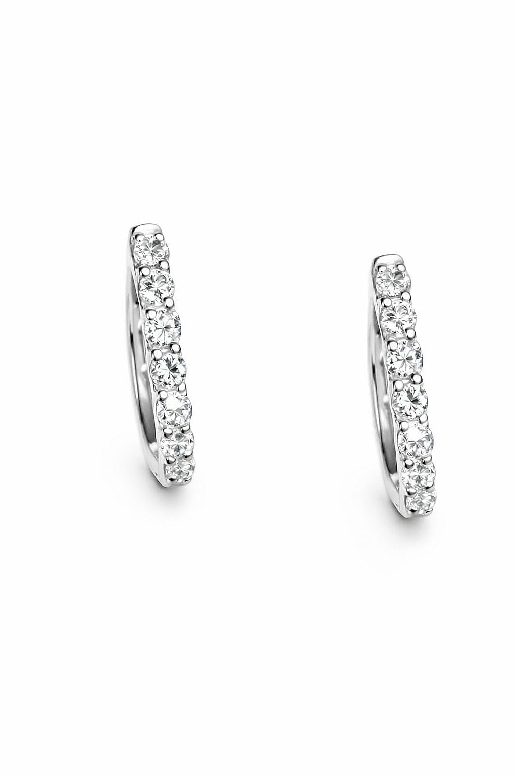 Round Diamond Hoop Earrings