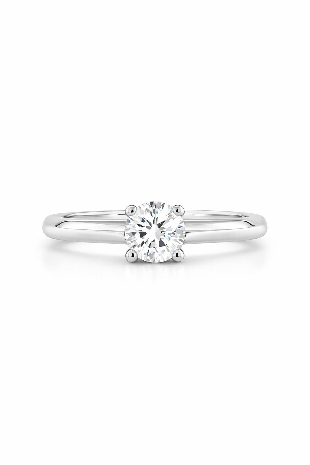14K White Gold Earring Mounting, 6.5mm