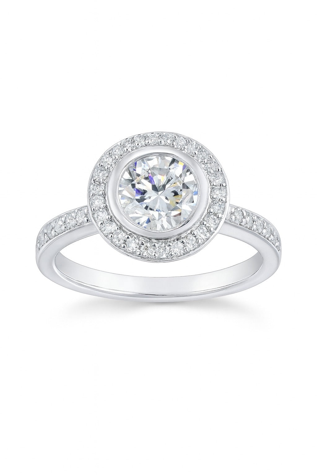Platinum Diamond Engagement Ring, 1.01 ct