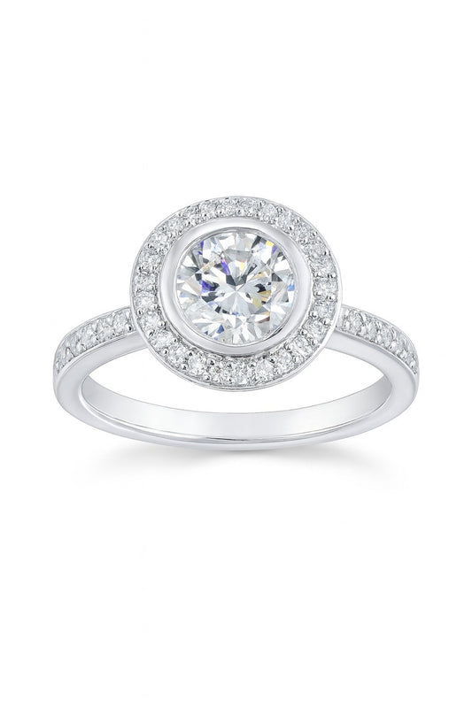 Platinum Diamond Engagement Ring, 1.01 ct