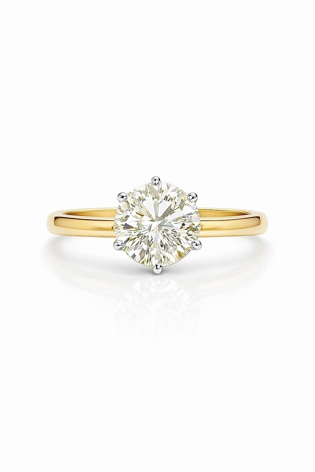 14K Yellow Gold Diamond Solitaire Ring, 3.11 ct