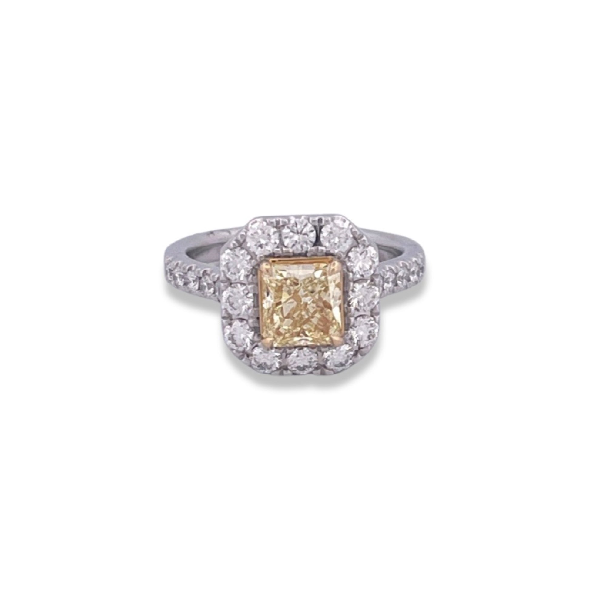 1.24ct Fancy Yellow Diamond Ring