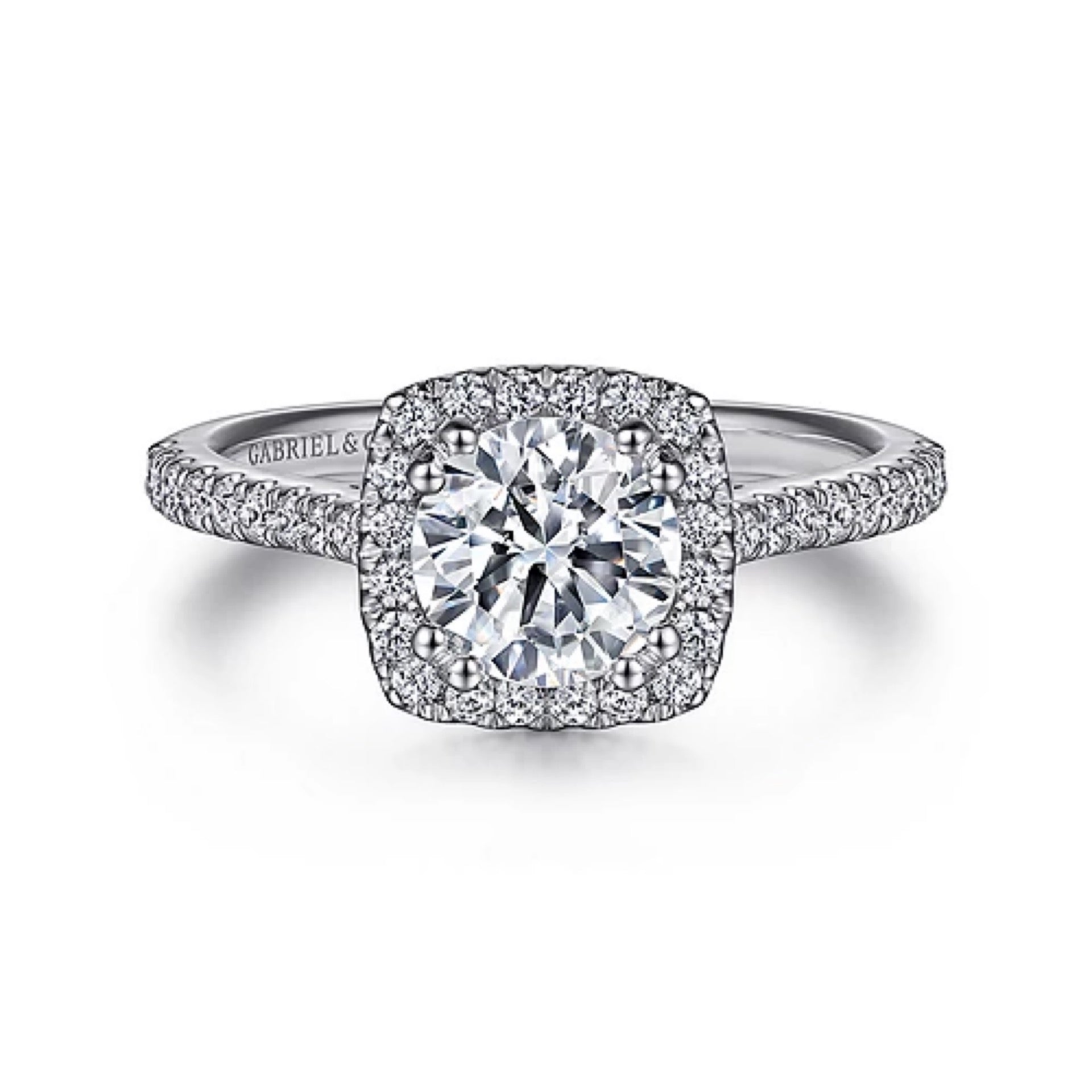 14KT WHITE GOLD DIAMOND ENGAGEMENT RING 0.38CTS