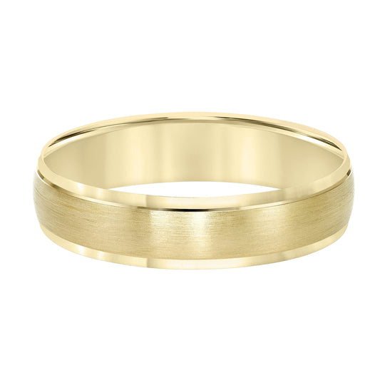 14K Yellow Gold Polished Satin Band