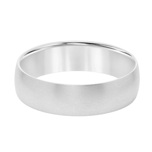 Platinum Brushed Finish Wedding Band