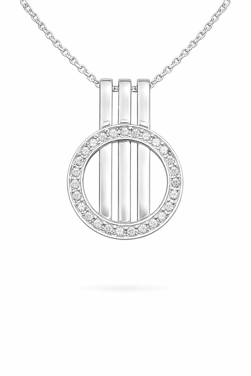 18K White Gold Diamond Pendant, 0.35 ct