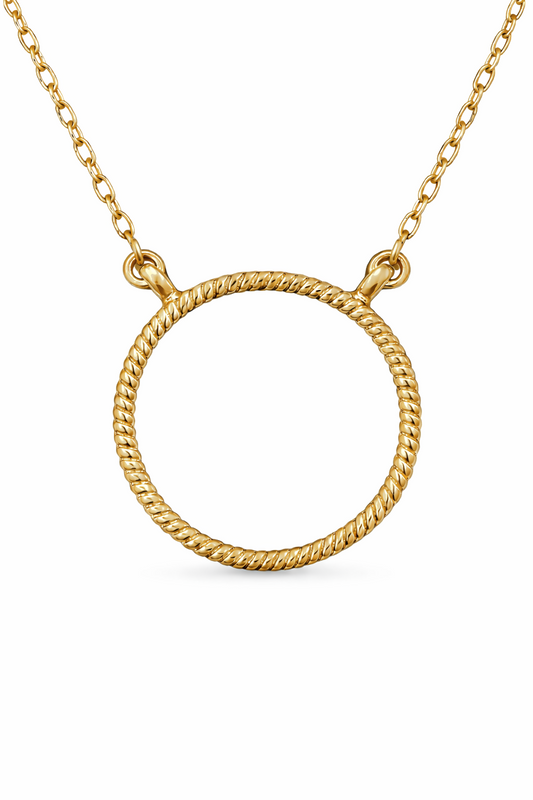 14kt Yellow Gold Circle Necklace