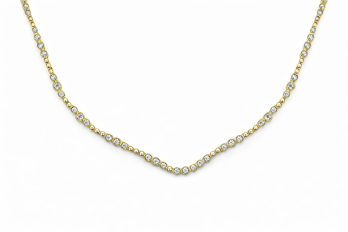 14K Yellow Gold Diamond Necklace, 0.84 ct