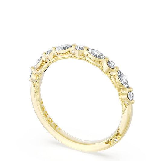 Tacori 18K Yellow Gold Diamond Half-Way Band, 0.37 ct