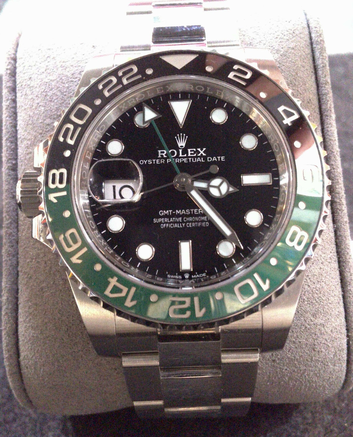 Rolex GMT-Master II Left Handed Stainless Steel Oyster Bracelet Watch 126720VTNR