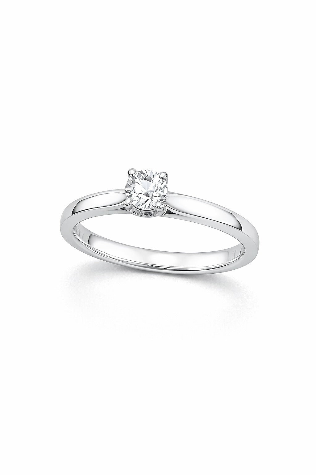 14K White Gold Earring Semi-Mounting, 5mm