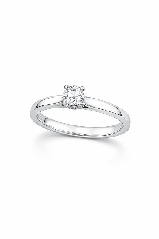 14K White Gold Earring Semi-Mounting, 5mm