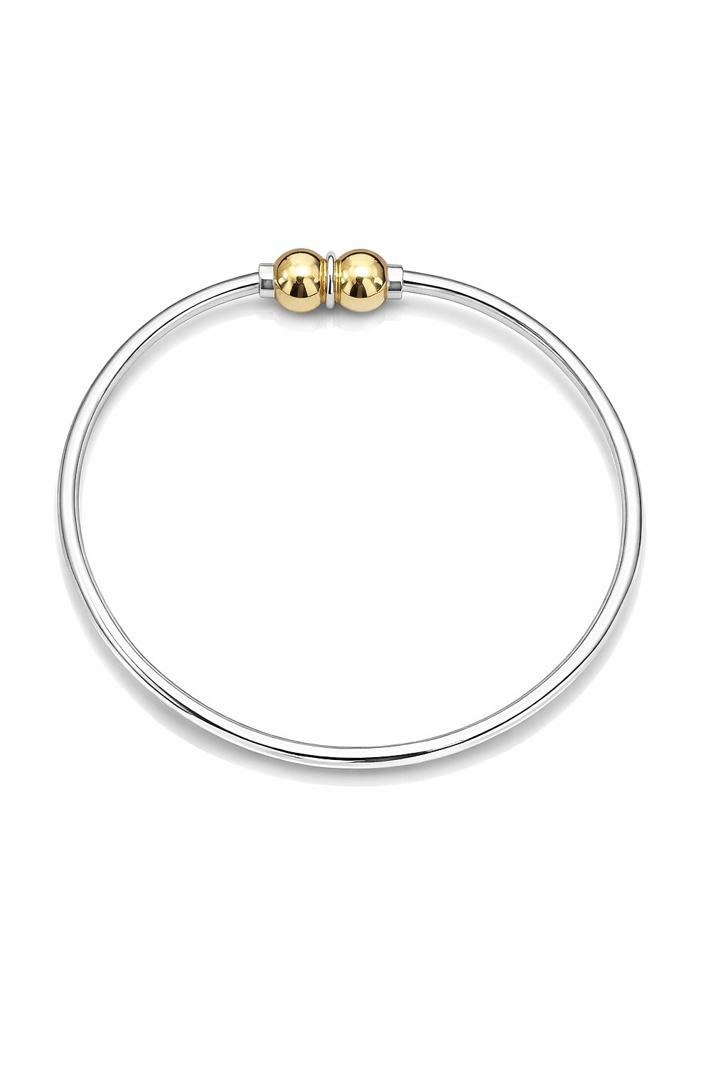 2tone s.silver/14ky 2 ball Cape Cod style bracelet