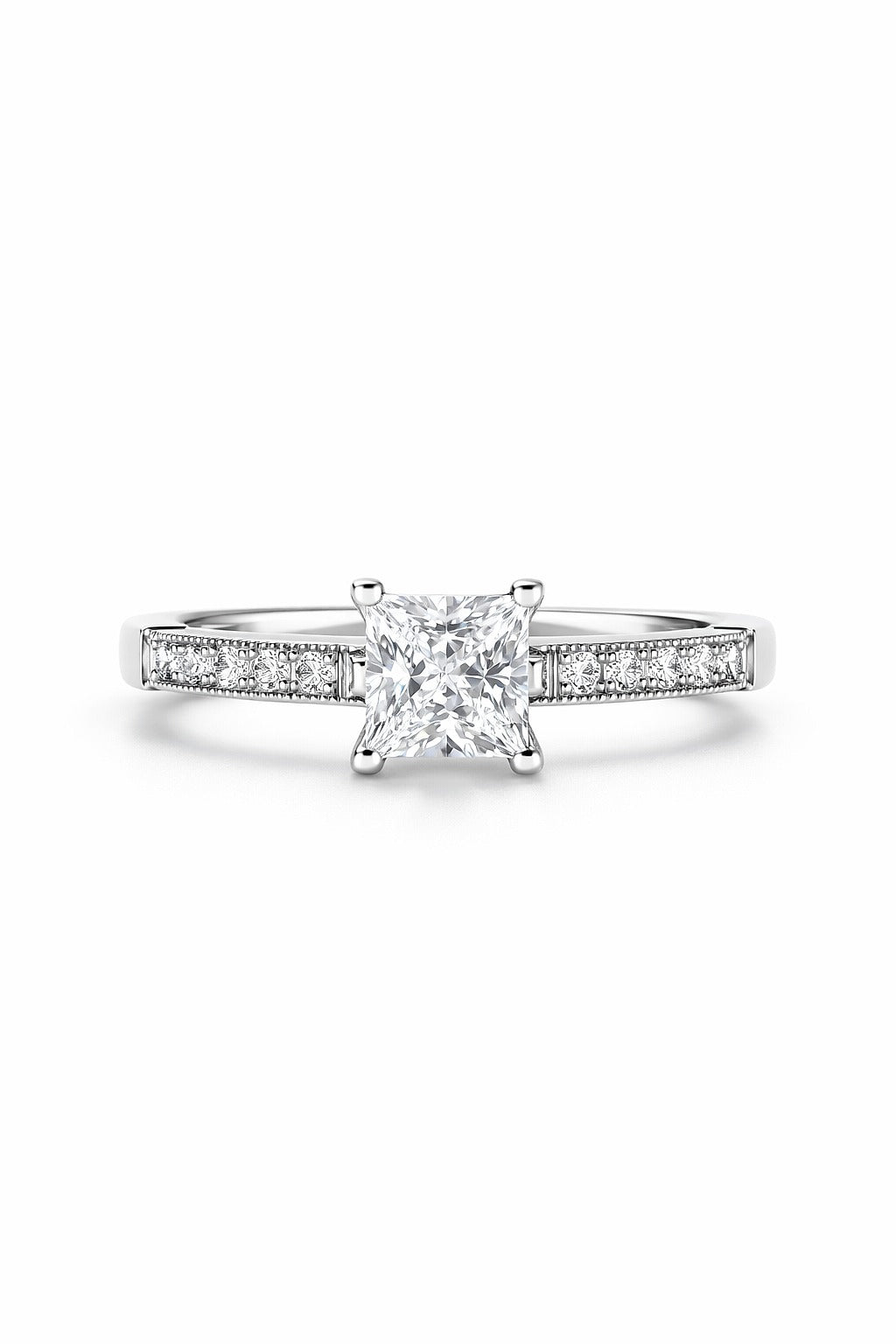 14K White Gold Diamond Remount Ring Setting, 0.20 ct