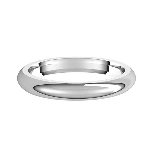 Platinum Low Dome Wedding Band