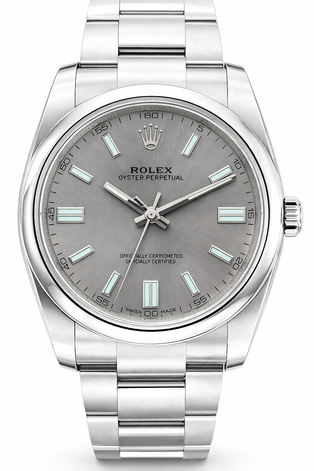 Pre-Owned 116000 Rolex Datejust 36mm Rhodium Dial. Box/Papers Included.
