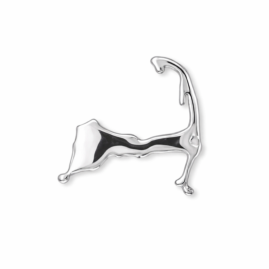 Silver Cape Cod Map Charm