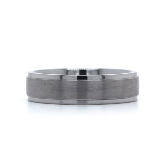 Grey Tantalum Band with Brushed Center