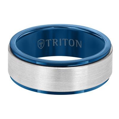 White and Blue Tungsten band