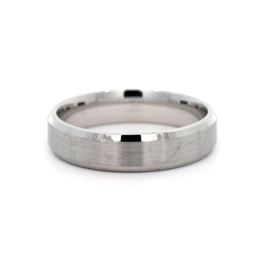 14K White Gold Polished Satin Band