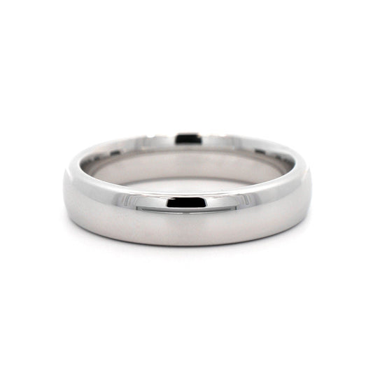 14K White Gold Ergo Fit Polished Band