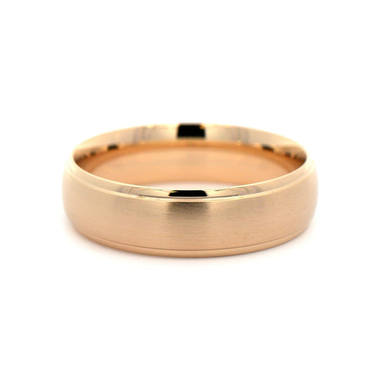 14K Yellow Gold Satin and High Polished Band