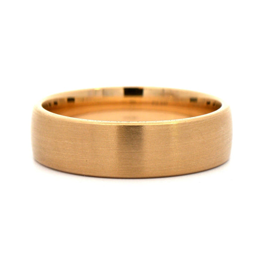 14K Yellow Gold Brushed Finish Band