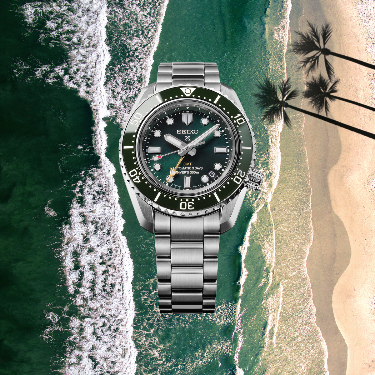 Seiko Luxe PROSPEX 1968 HERITAGE DIVER'S GMT Watch HBC001